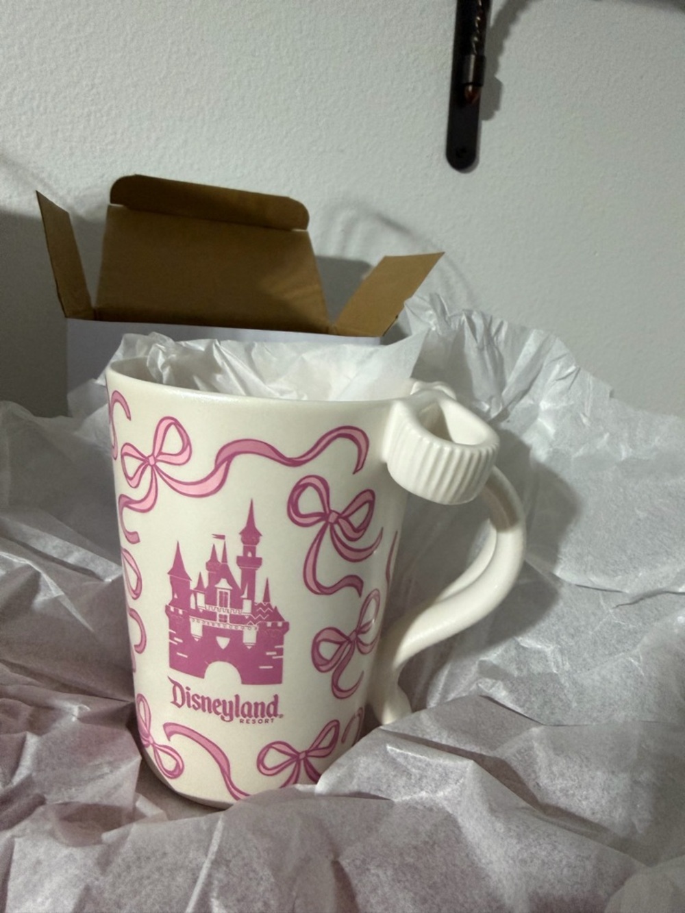Disneyland Resort Pink Bow Mug 14 oz